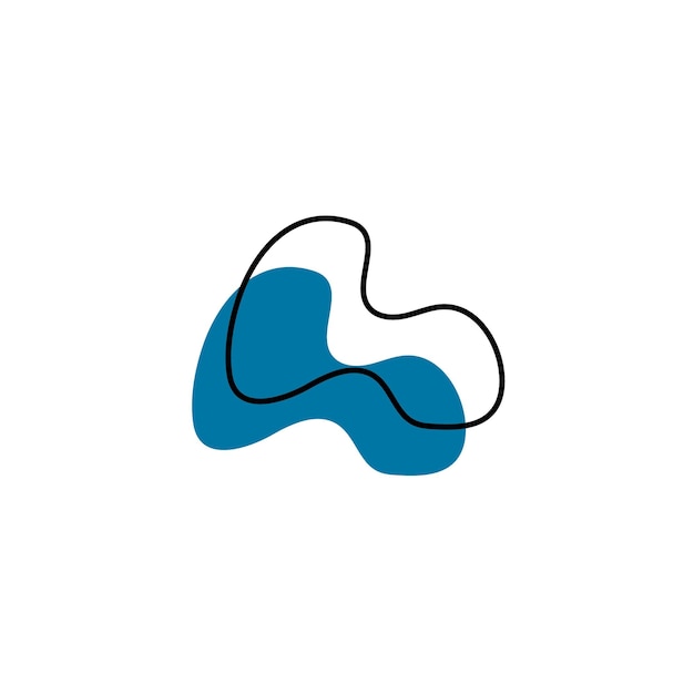 set van blob elementen met de hand getekende vector hedendaagse