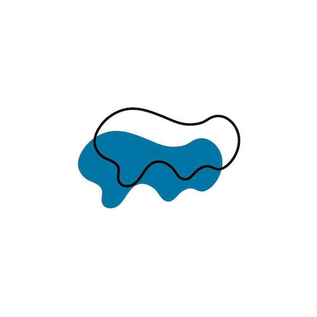set van blob elementen met de hand getekende vector set
