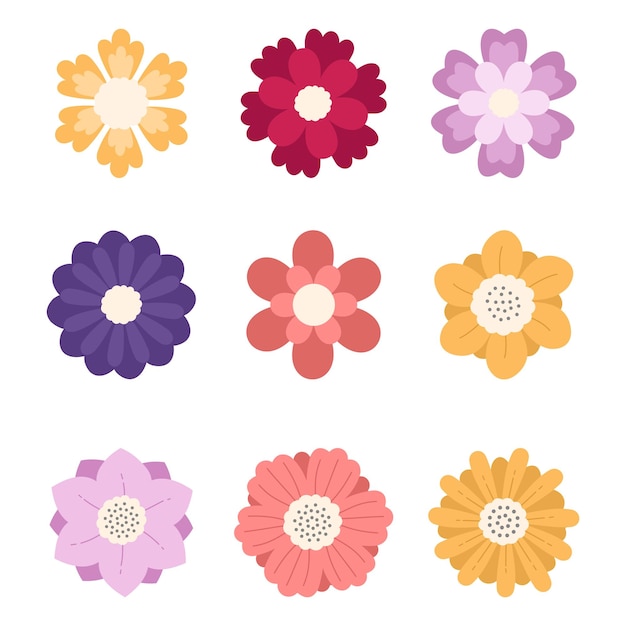 Set van bloem vector