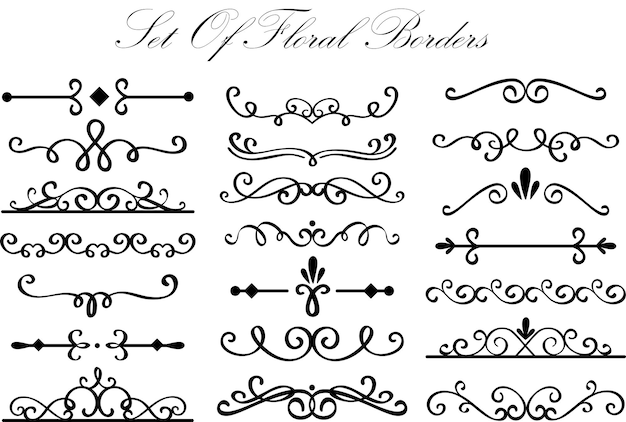 Vector set van bloemenelementen