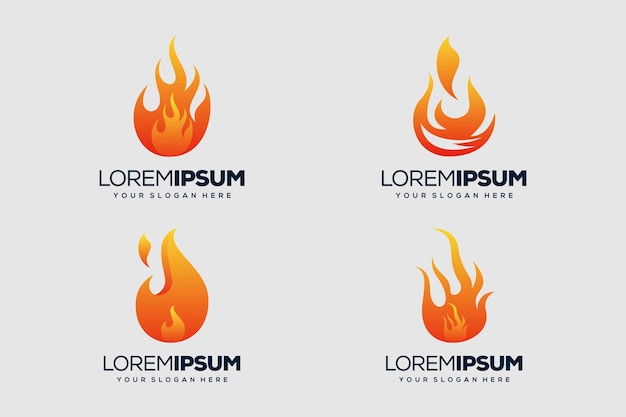 set van brand logo ontwerp logo sjabloon