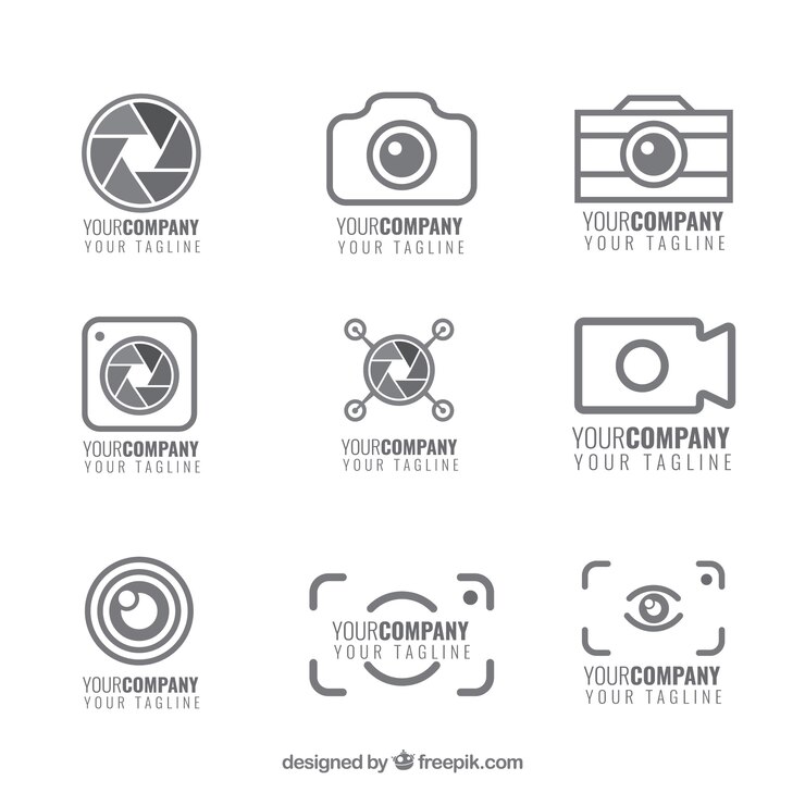 Vector set van camera logo&#39;s
