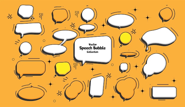 Set van cartoon strips speech bubbles Lege dialoog wolken