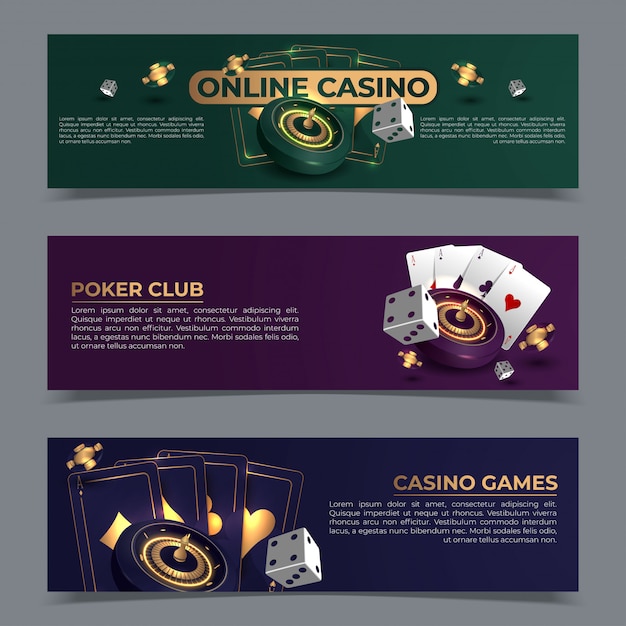 Set van casino's banners