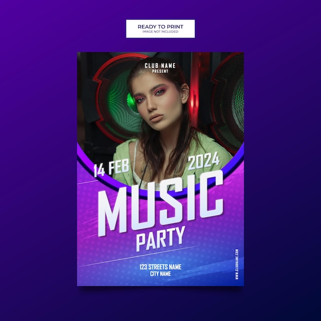 Vector set van club posters met dance party vloeibare ontwerp flyer