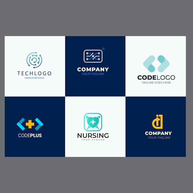 Set van Code Boost Logo ontwerpen concept vector Rocket Code logo sjabloon icoon vector