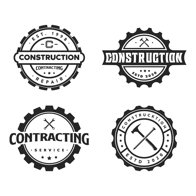 set van constructies logo