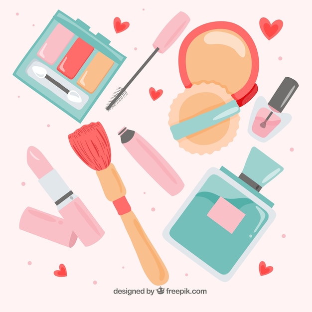 Vector set van cosmetica