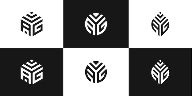 set van creatief logo-ontwerp