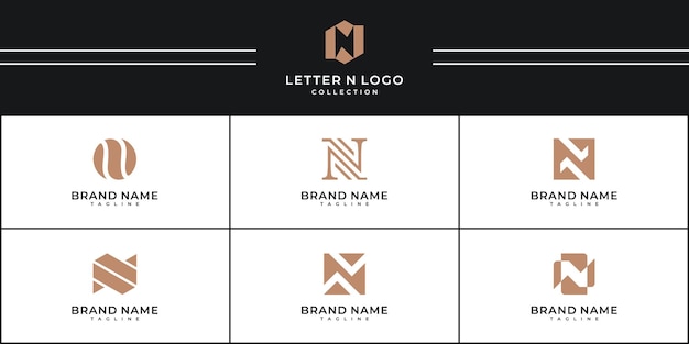 Vector set van creatieve letter n logo ontwerp inspiratie