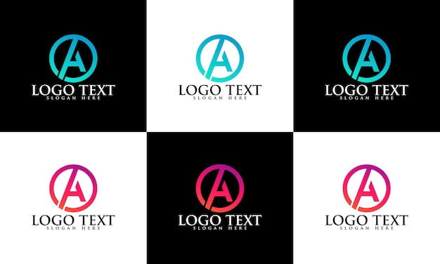 Set van creatieve monogram brief een logo-ontwerp. Letter een logo-ontwerp