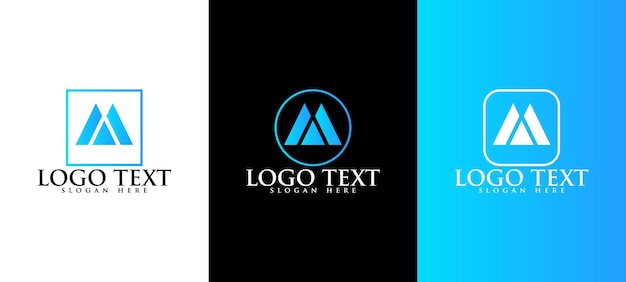 Set van creatieve monogram letter m logo ontwerpsjabloon. m logo-collectie. m letter logo icoon