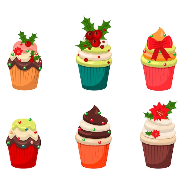 Set van cupcakes en muffins vector.