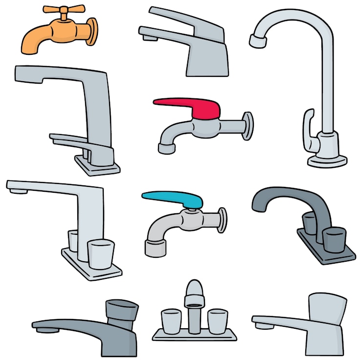 Vector set van de kraan