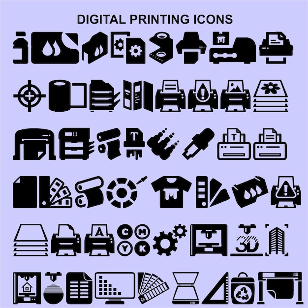 Vector set van digitale printvector