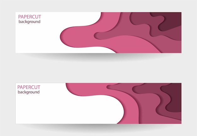 set van donkerrood pastel banner sjabloonontwerp