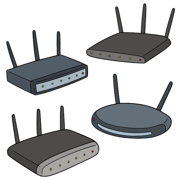 Set van draadloze router