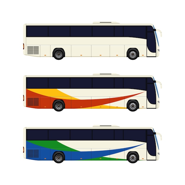 Set van drie touringcars.