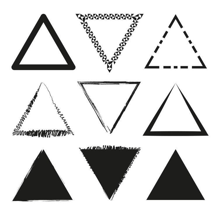 Vector set van driehoekige grafische elementen vector illustratie eps 10 stock image