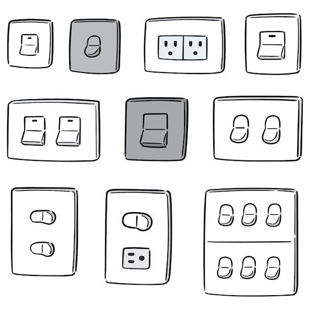 Set van elektrische schakelaar