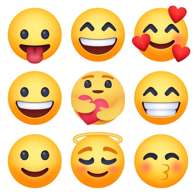 Vector set van emoji