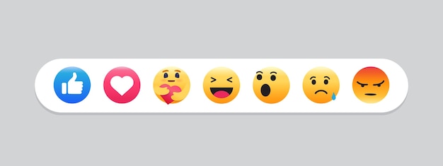 Set van emoticon. Emoji Sociale media.