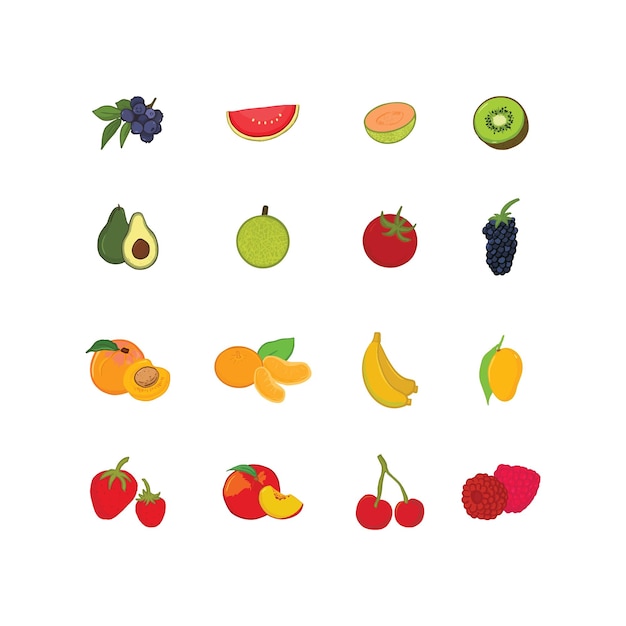 Set van fruit illustratie Vector