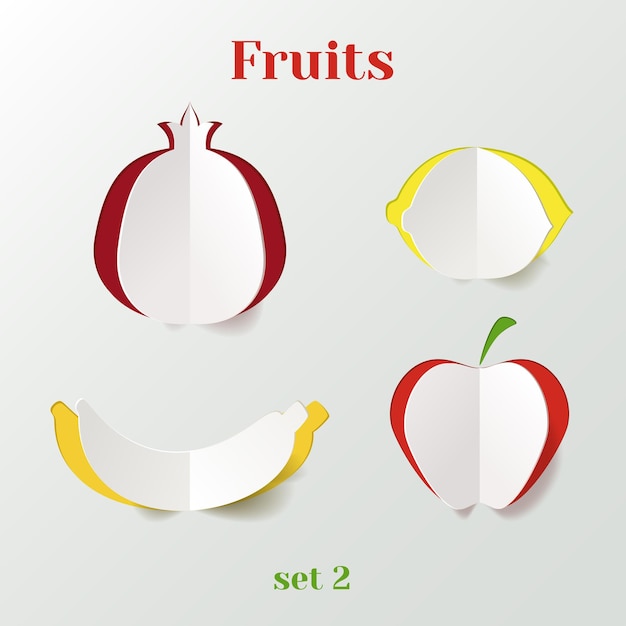 Set van fruit