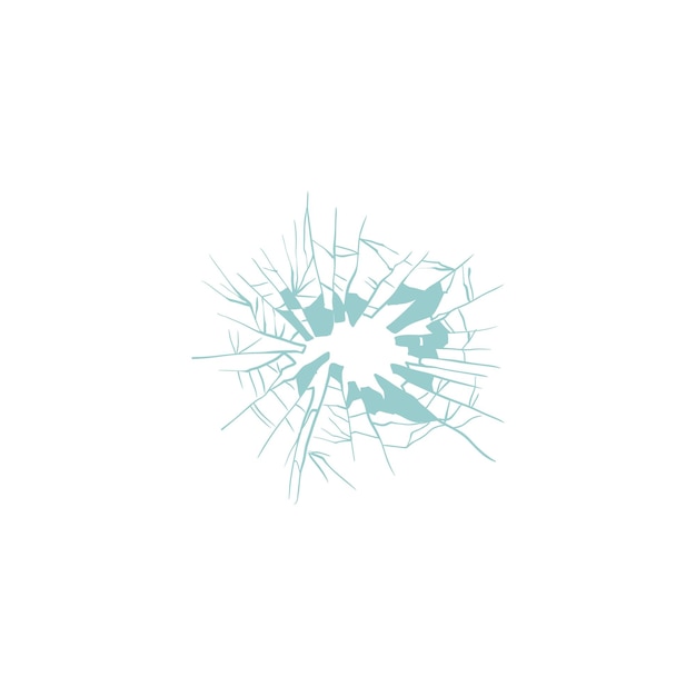 Vector set van gebroken glas vector elementen breken