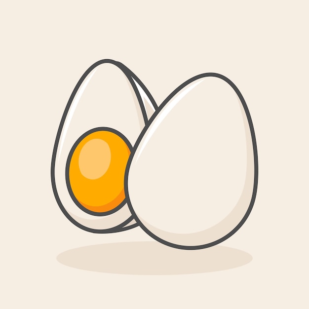Set van gekookte eieren illustratie