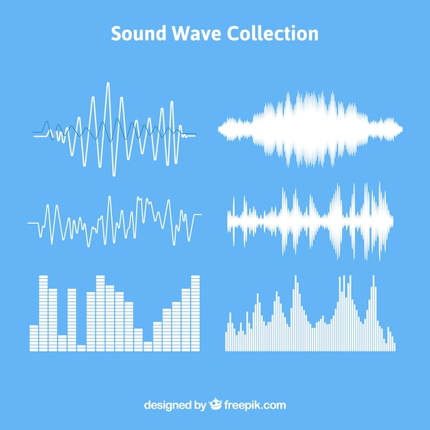 Set van geluidsgolven met verschillende ontwerpen
