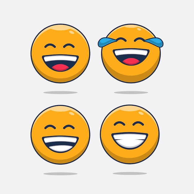 Set van gelukkige emoji