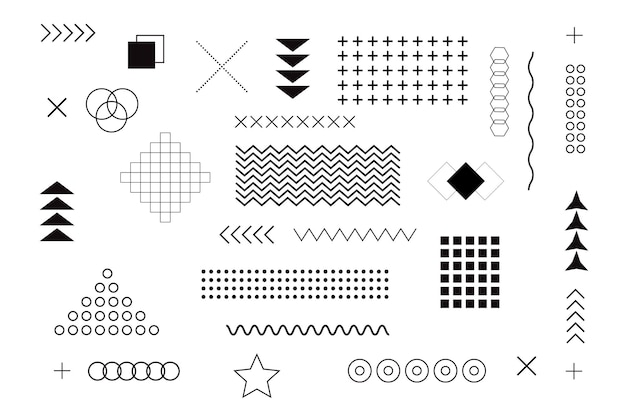 Vector set van geometrisch ontwerp