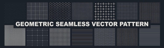 Set van Geometrische naadloze patronen Collectie van naadloze moderne texturen voor uw ontwerp