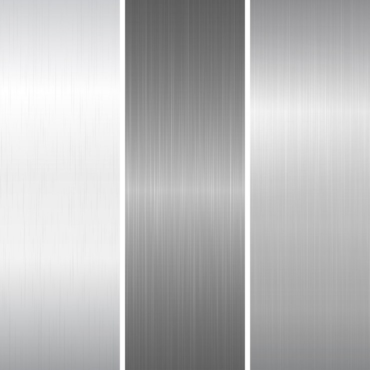 Vector set van gepolijst metalen oppervlak