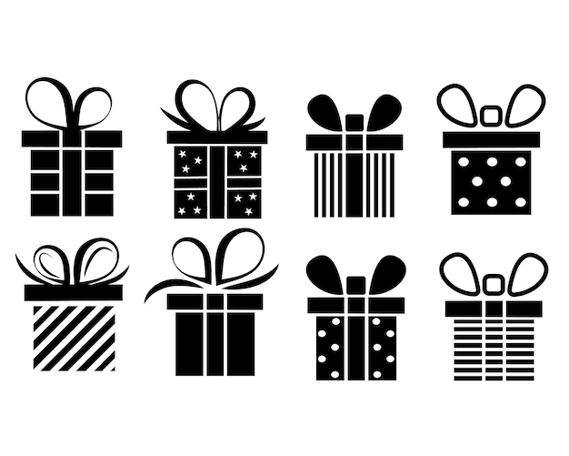 Set van geschenkdoos. vector illustratie