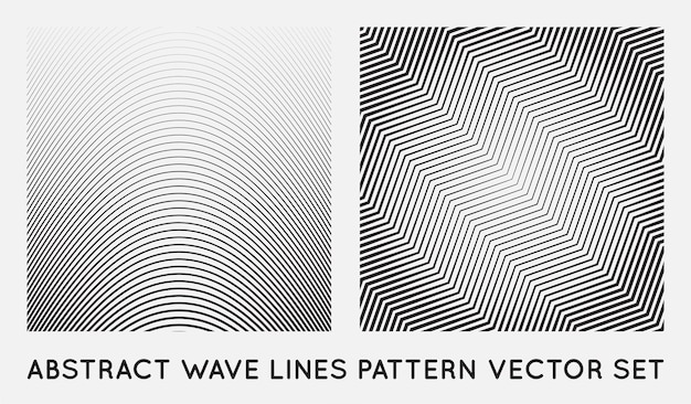 Set van golf schuine vloeiende lijnen patroon in vector