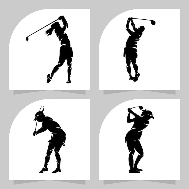 Set van golf sport logo vector ontwerpsjabloon