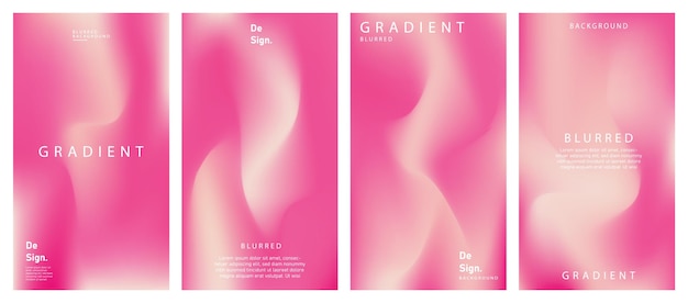 set van gradiënt mesh veelkleurige achtergrond modern ontwerp sjabloon voor kaart banner poster sociale media promotie achtergrond
