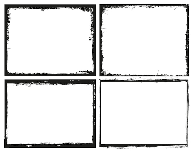 Vector set van grunge frames