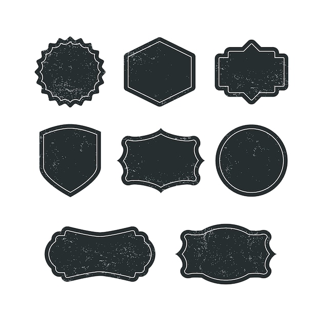 Vector set van grunge lege badges