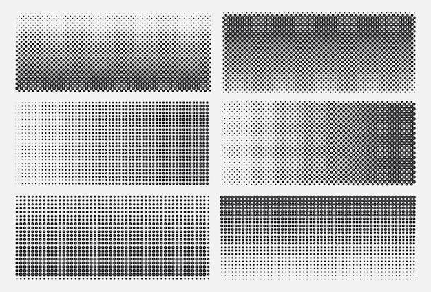 Set van halftone achtergronden