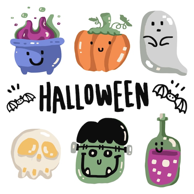 set van happy halloween-ontwerp