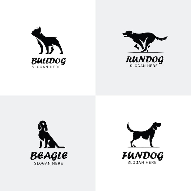 Set van hond logo&#39;s