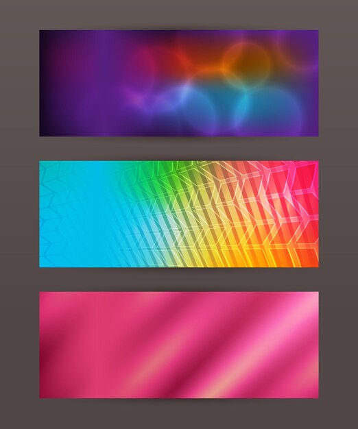 Vector set van horizontale bannerkoptekst website9