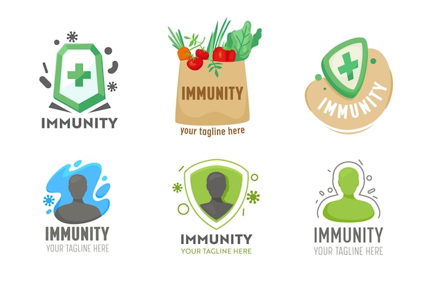 Set van immuniteitslogo voor gezondheidszorg. , Gezondheidszorg Icons Collection, Health Body Defense, Ziektepreventie