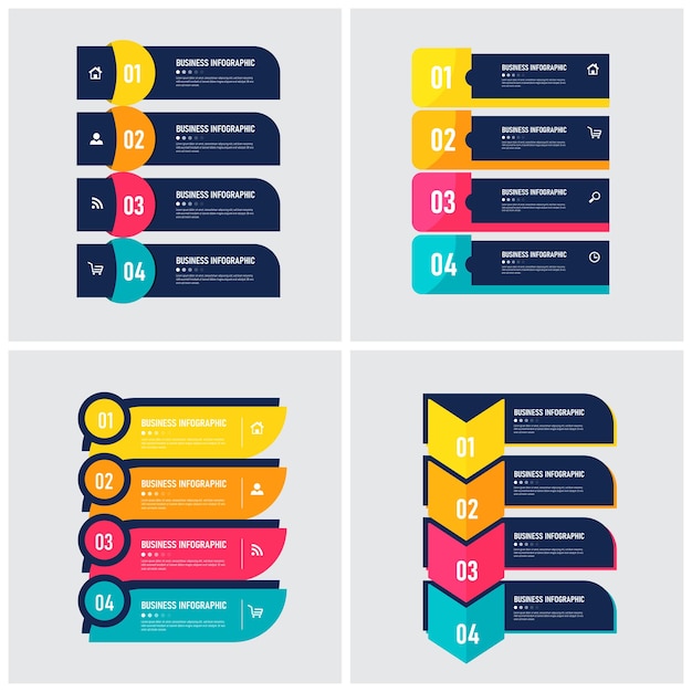 Set van infographic element sjabloon