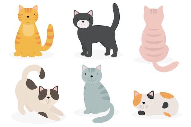 Vector set van katten