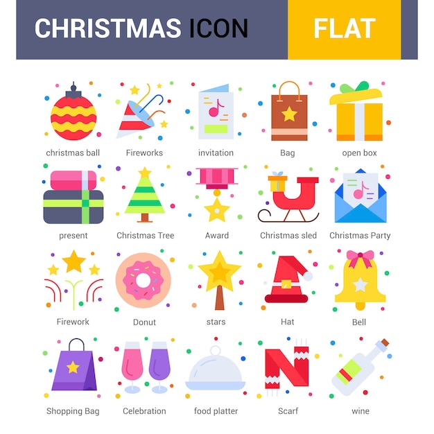 Set van kerst iconen Vector illustratie