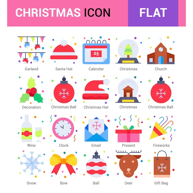 Set van kerst iconen Vector illustratie